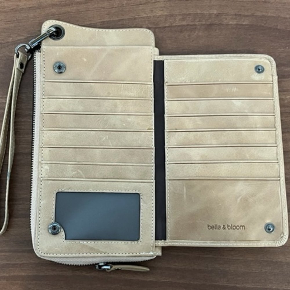 Belle & Bloom Light Brown ID Wristlet Wallet - Picture 5 of 7